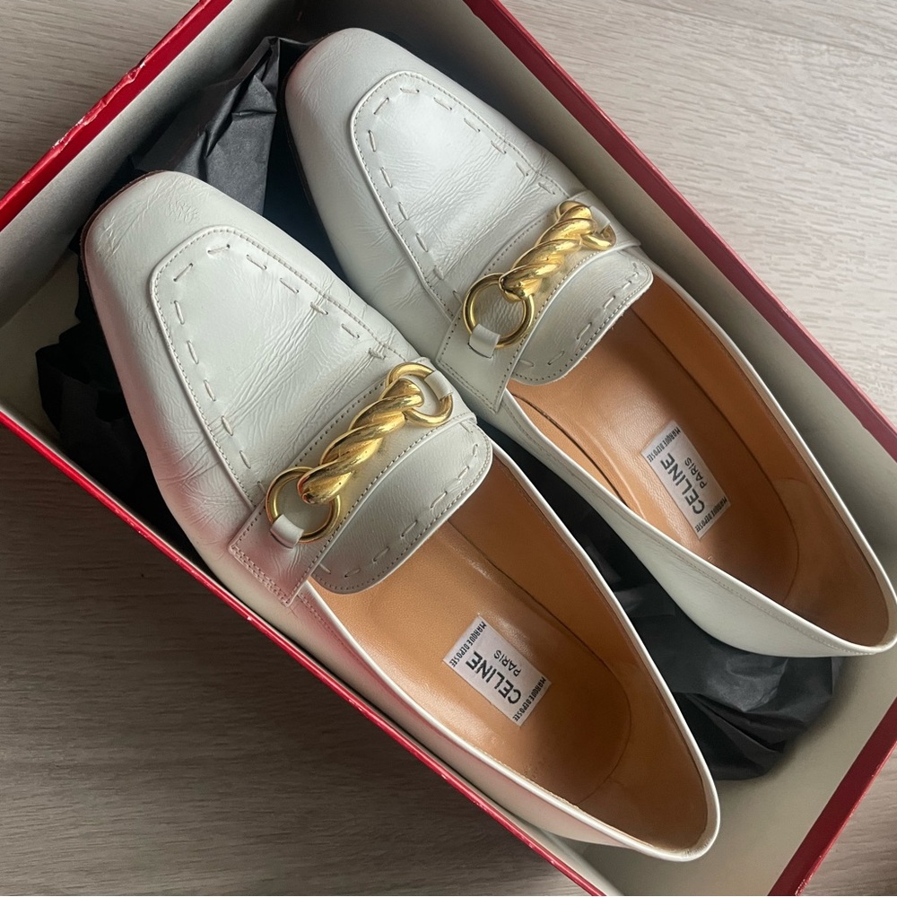 Celine 2014 white 2” leather pumps (with box) - Picture 5 of 7